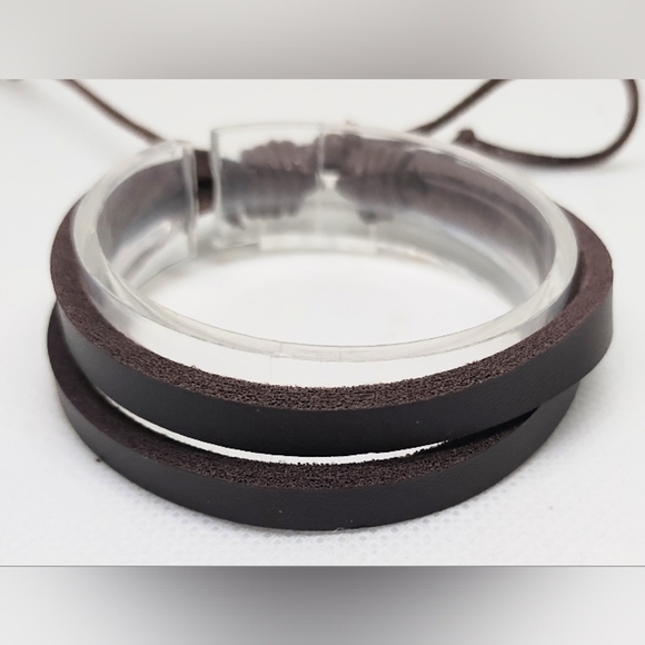 Men's Bracelet Leather Layered Brown NEW f39 - Picture 1 of 1